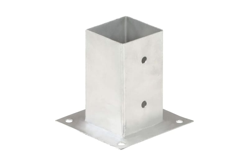Stolpfot 4 st galvaniserad metall 81 mm - Silver - Hus & renovering - Insynsskydd & inhägnad - Staket