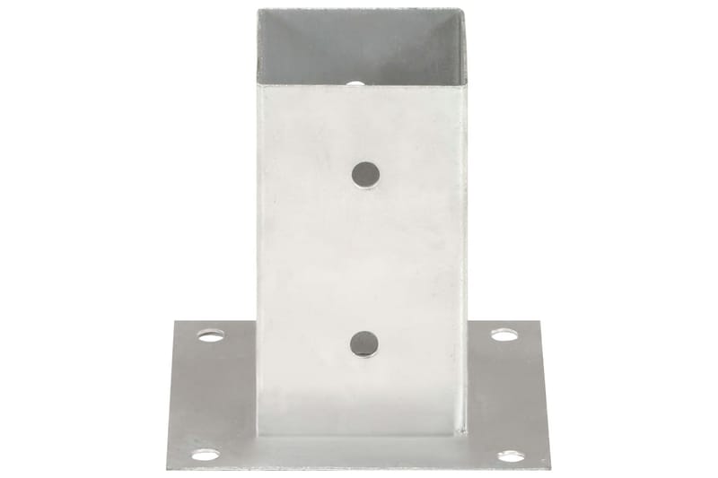 Stolpfot 4 st galvaniserad metall 81 mm - Silver - Hus & renovering - Insynsskydd & inhägnad - Staket