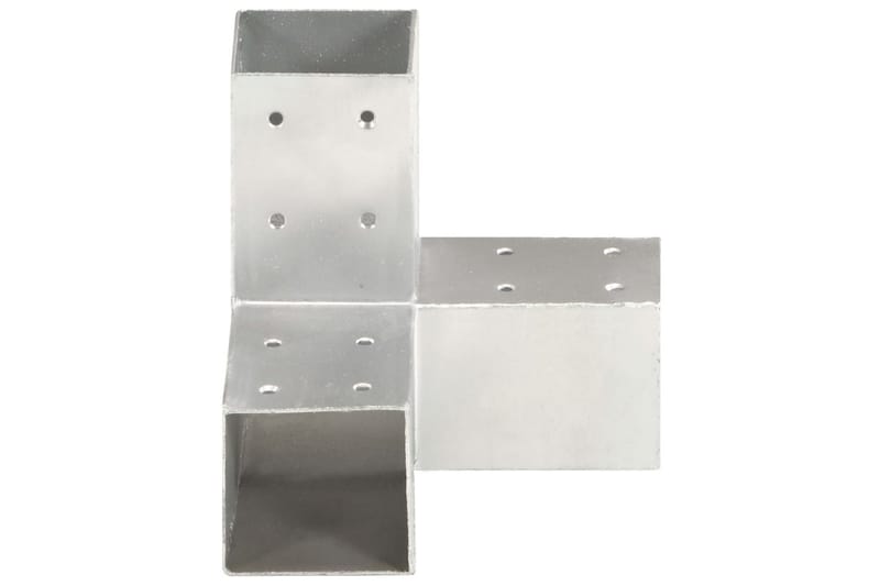 Stolpbeslag 4 st Y-form galvaniserad metall 71x71 mm - Silver - Staketstolpar