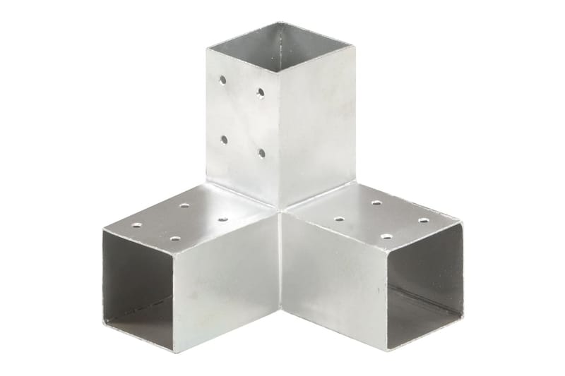 Stolpbeslag Y-form galvaniserad metall 71x71 mm - Silver - Staketstolpar