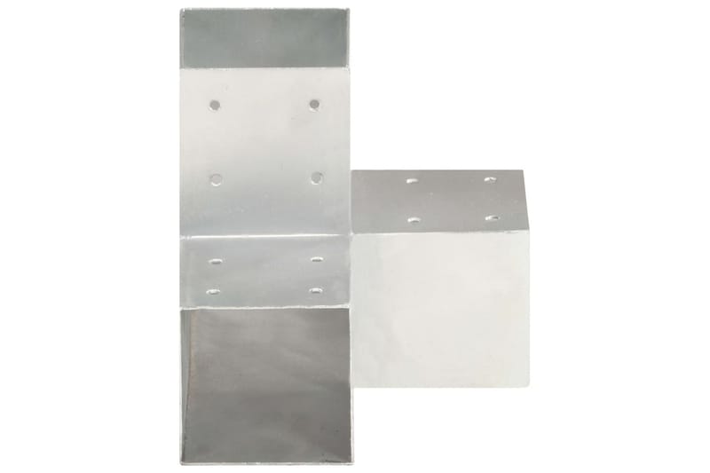 Stolpbeslag Y-form galvaniserad metall 91x91 mm - Silver - Staketstolpar