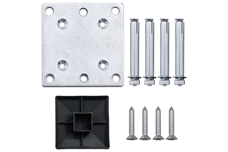 Staketpanel WPC 95x(105-180) cm svart - Svart - Hus & renovering - Insynsskydd & inhägnad - Staket