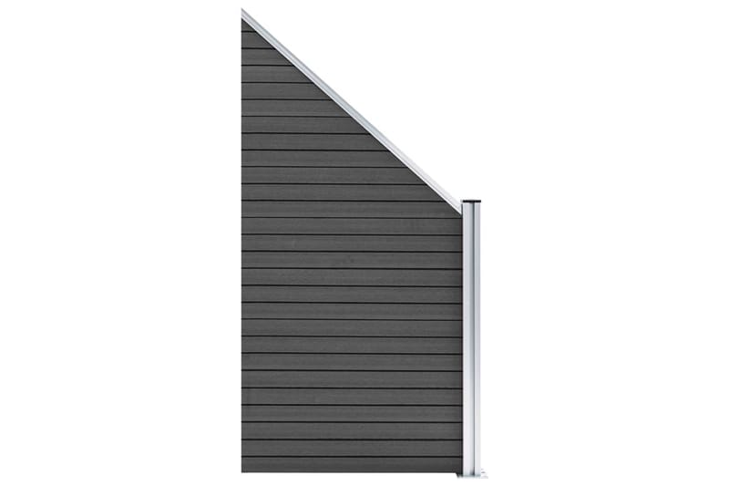 Staketpanel WPC 95x(105-180) cm svart - Svart - Hus & renovering - Insynsskydd & inhägnad - Staket