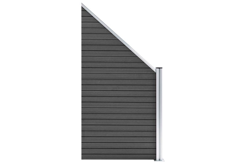 Staketpanel WPC 95x(105-180) cm svart - Svart - Trästaket