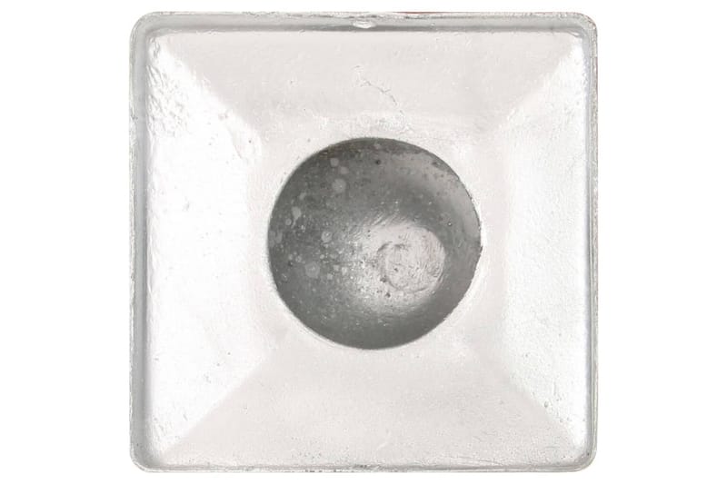 Stolphattar klot 6 st galvaniserad metall 71x71 mm - Silver - Hus & renovering - Insynsskydd & inhägnad - Staket