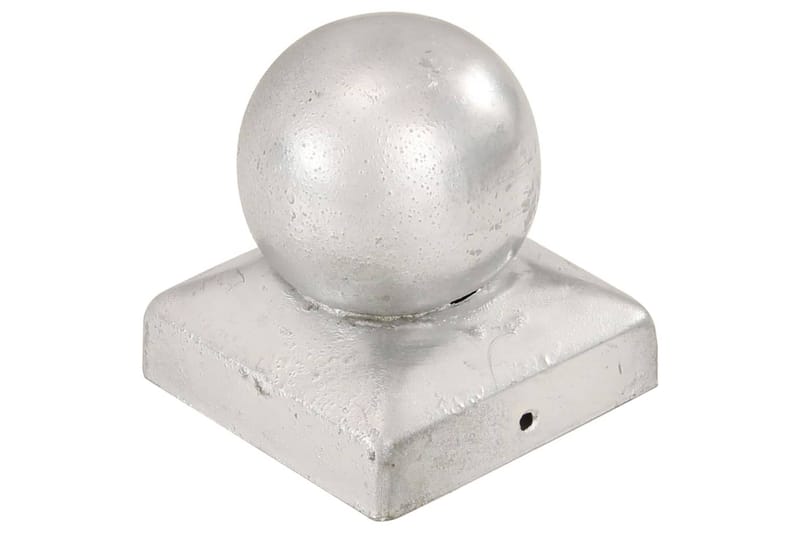 Stolphattar klot 6 st galvaniserad metall 71x71 mm - Silver - Hus & renovering - Insynsskydd & inhägnad - Staket