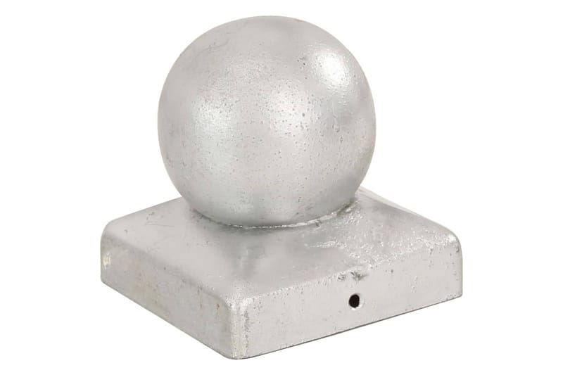 Stolphattar klot 6 st galvaniserad metall 71x71 mm - Silver - Hus & renovering - Insynsskydd & inhägnad - Staket