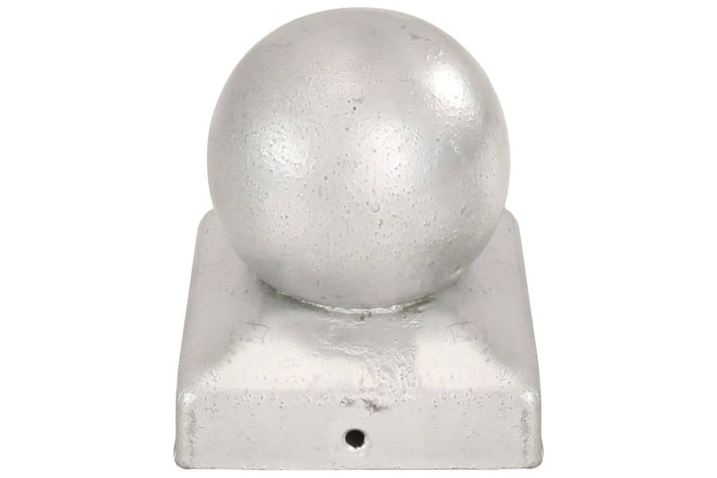 Stolphattar klot 6 st galvaniserad metall 71x71 mm - Silver - Hus & renovering - Insynsskydd & inhägnad - Staket