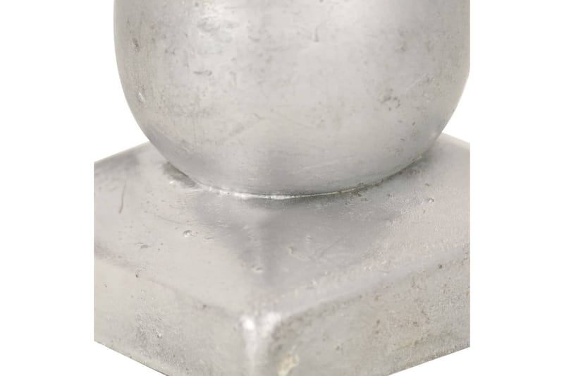 Stolphattar klot 6 st galvaniserad metall 71x71 mm - Silver - Hus & renovering - Insynsskydd & inhägnad - Staket