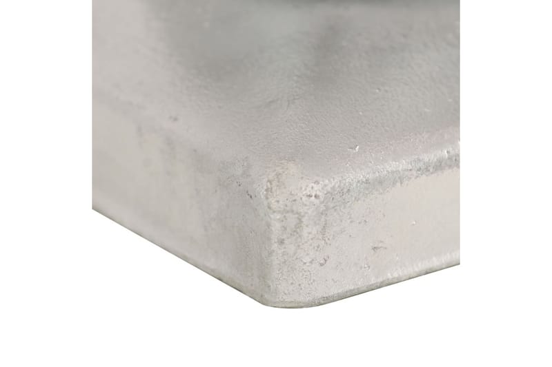 Stolphattar klot 6 st galvaniserad metall 71x71 mm - Silver - Hus & renovering - Insynsskydd & inhägnad - Staket