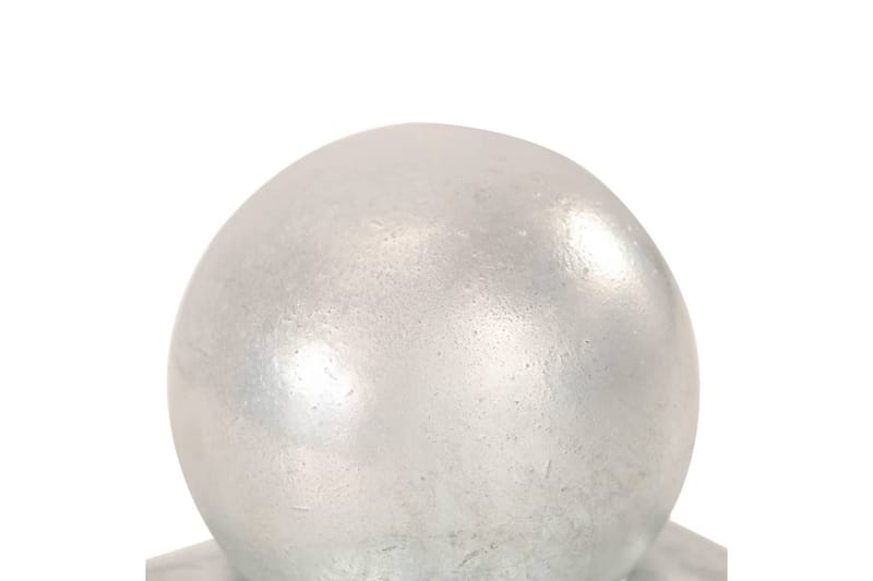 Stolphattar klot 6 st galvaniserad metall 71x71 mm - Silver - Hus & renovering - Insynsskydd & inhägnad - Staket