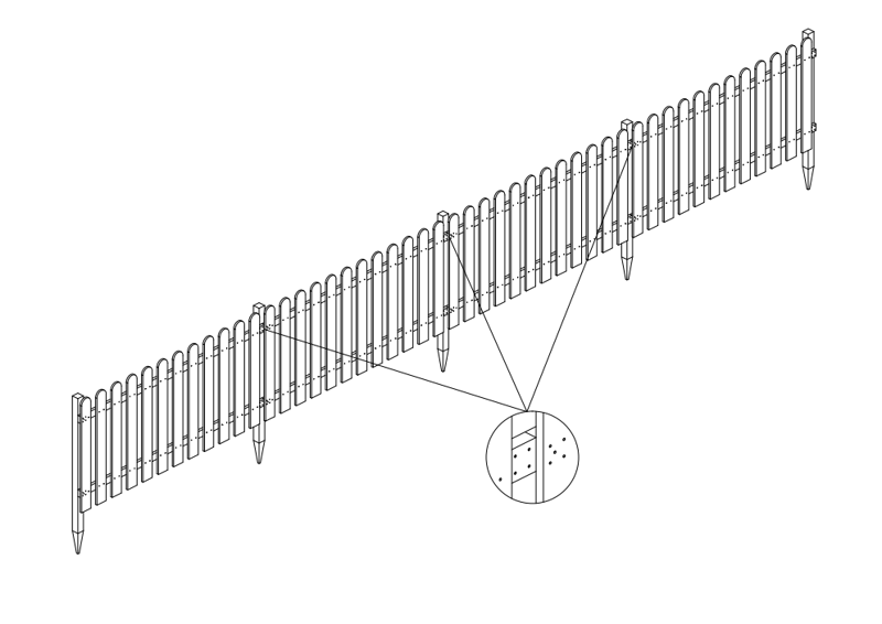 Trästaket | 200x100 cm | Magnus - Hus & renovering - Insynsskydd & inhägnad - Staket