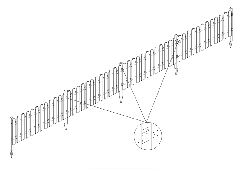 Trästaket | 200x77 cm | Magnus - Ljusgrå - Hus & renovering - Insynsskydd & inhägnad - Staket