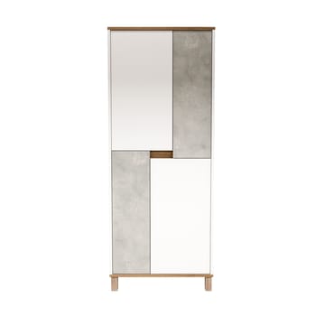 Avero Multifunktionsskåp 69,7x175x40 cm - Vit / Ek / Grå - Hus & renovering - Kök & bad - Kök & tvättstuga
