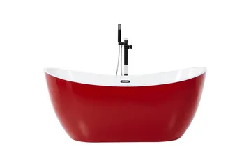 Badkar Antigua Röd/vit/silver, 75x150x72 cm - Röd/vit/silver, 75x150x72 cm - Hus & renovering - Kök & bad - Badrum - Badkar