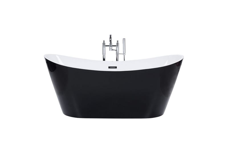 Badkar Antigua Svart/vit/silver, 75x150x72 cm - Svart/vit/silver, 75x150x72 cm - Hus & renovering - Kök & bad - Badrum - Badkar