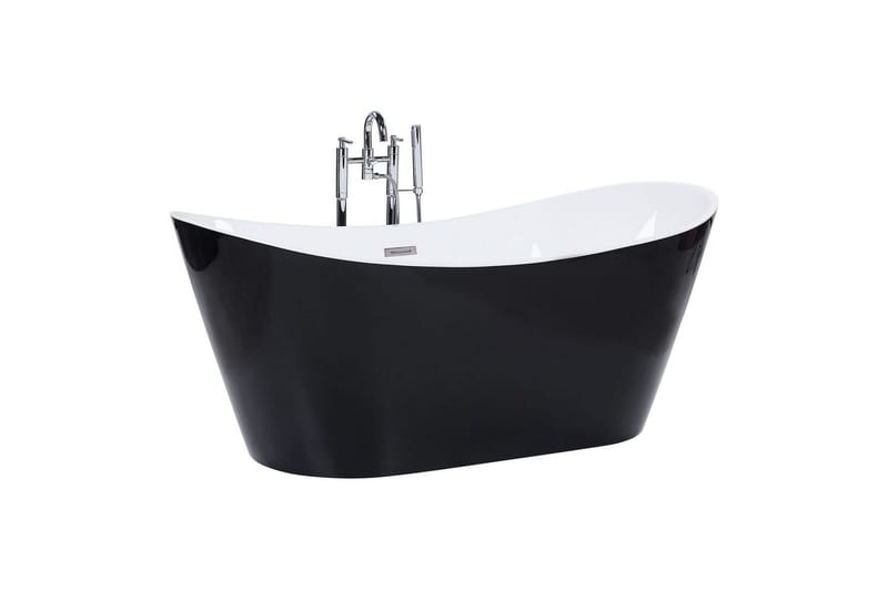 Badkar Antigua Svart/vit/silver, 75x150x72 cm - Svart/vit/silver, 75x150x72 cm - Hus & renovering - Kök & bad - Badrum - Badkar