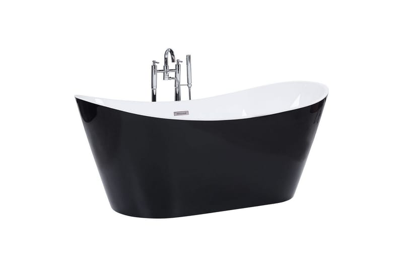 Badkar Antigua Svart/vit/silver, 76x160x72 cm - Svart/vit/silver, 76x160x72 cm - Hus & renovering - Kök & bad - Badrum - Badkar