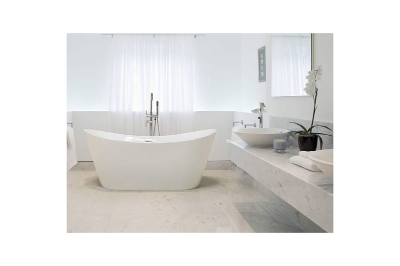 Badkar Antigua Vit/Silver, 76x160x72 cm - Vit/Silver, 76x160x72 cm - Hus & renovering - Kök & bad - Badrum - Badkar
