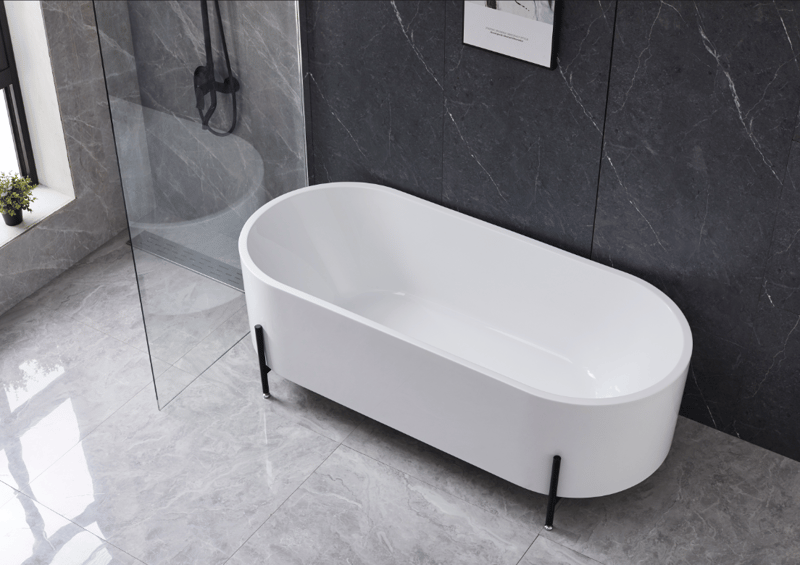 Badkar | 170x75 cm | Svarta fötter | Modern design - Hus & renovering - Kök & bad - Badrum - Badkar