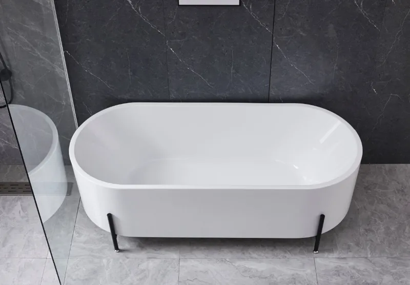 Badkar | 170x75 cm | Svarta fötter | Modern design, undefined