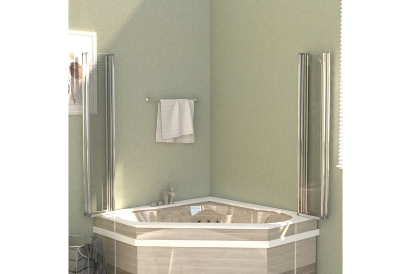 Badkarsvägg 120x140 cm härdat glas transparent - Hus & renovering - Kök & bad - Badrum - Duschar