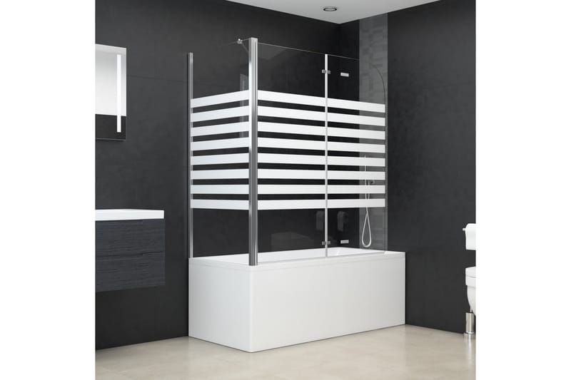 Badkarsvägg 120x68x130 cm härdat glas randig - Hus & renovering - Kök & bad - Badrum - Duschar
