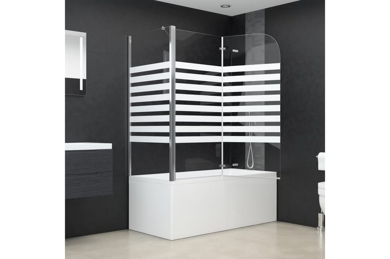 Badkarsvägg 120x68x130 cm härdat glas randig - Hus & renovering - Kök & bad - Badrum - Duschar