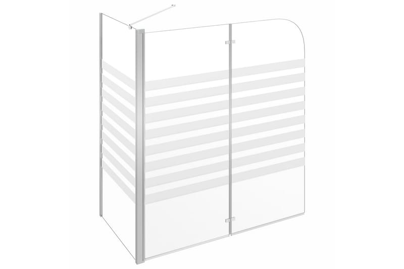 Badkarsvägg 120x68x130 cm härdat glas randig - Hus & renovering - Kök & bad - Badrum - Duschar