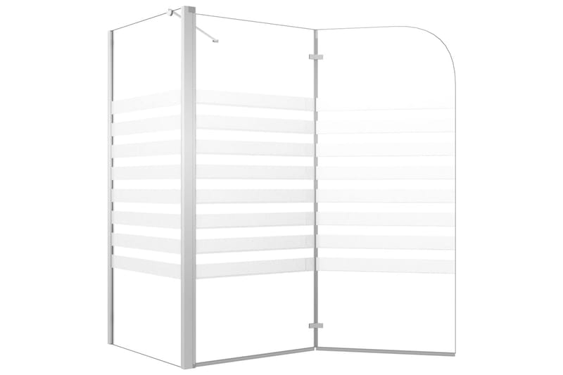 Badkarsvägg 120x68x130 cm härdat glas randig - Hus & renovering - Kök & bad - Badrum - Duschar