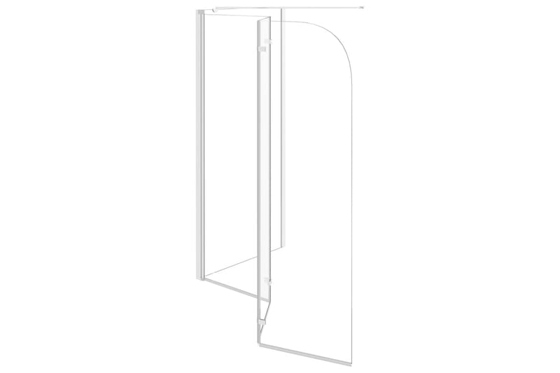 Badkarsvägg 120x69x130 cm härdat glas transparent - Badkarsvägg