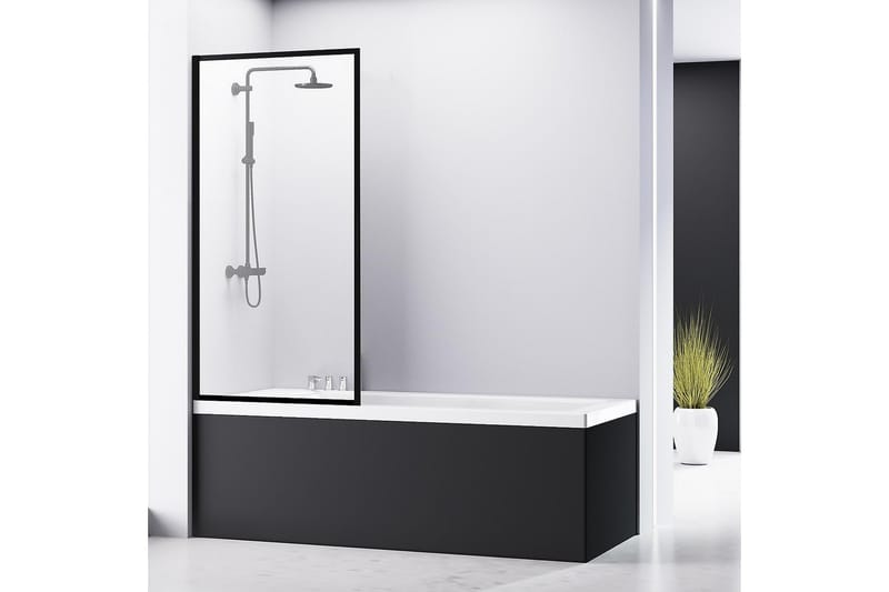Badkarsvägg Bathlife Profil - Svart - Hus & renovering - Kök & bad - Badrum - Duschar