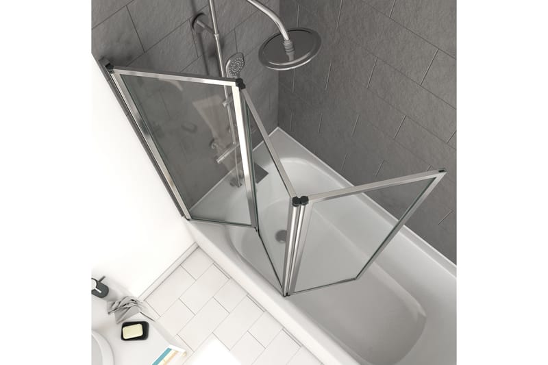 Knutby Badkarsvägg 125x143 cm - Silver - Hus & renovering - Kök & bad - Badrum - Duschar