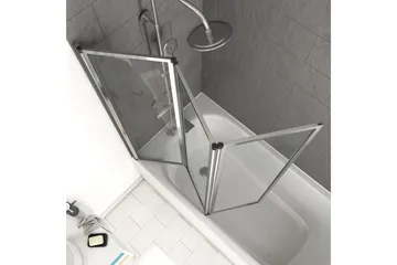 Knutby Badkarsvägg 125x143 cm - Silver - Hus & renovering - Kök & bad - Badrum - Badkar