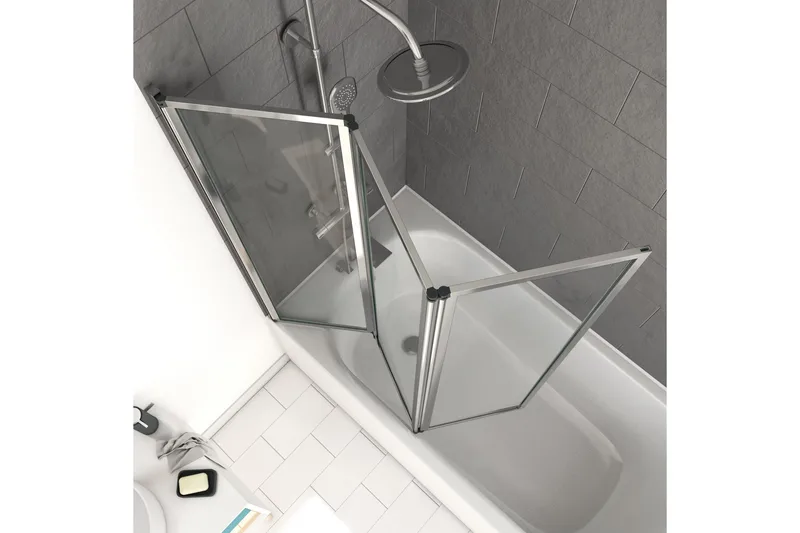 Knutby Badkarsvägg 125x143 cm - Silver - Hus & renovering - Kök & bad - Badrum - Badkar