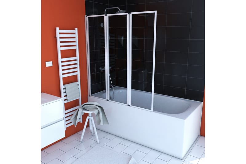 Knutby Badkarsvägg 125x143 cm - Vit - Hus & renovering - Kök & bad - Badrum - Duschar