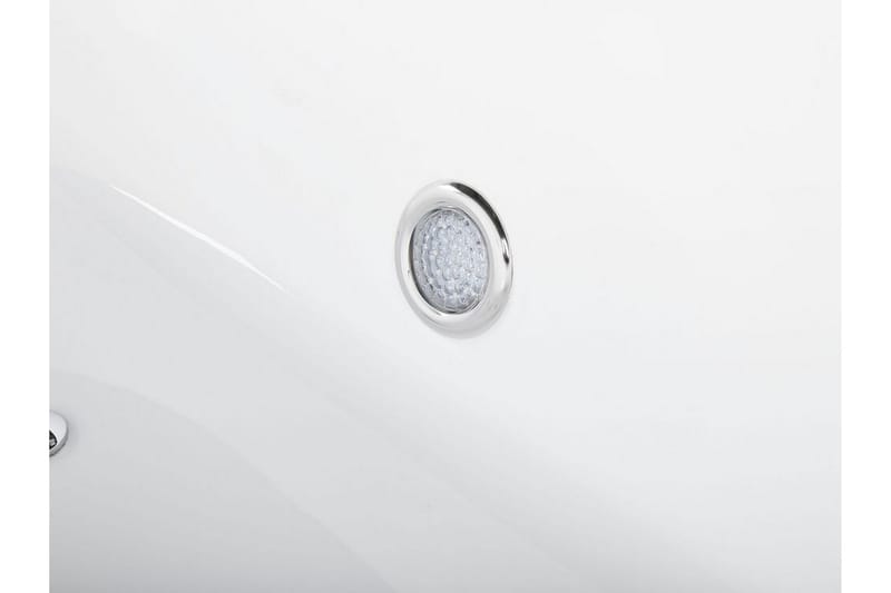 Bubbelbadkar fristående med LED belysning NEVIS - Vit - Bubbelbadkar & massagebadkar