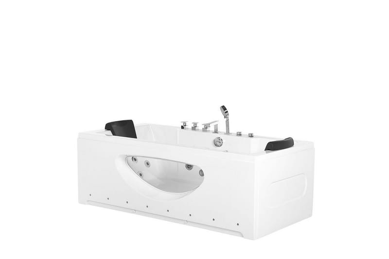 Badkar med LED 170 x 80 cm vit HAWES - Vit - Hus & renovering - Kök & bad - Badrum - Badkar