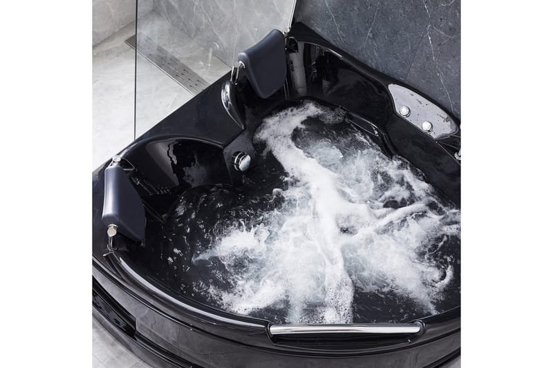 Bubbelbadkar Hörn 150x150cm Svart - Hus & renovering - Kök & bad - Badrum - Badkar - Bubbelbadkar & massagebadkar