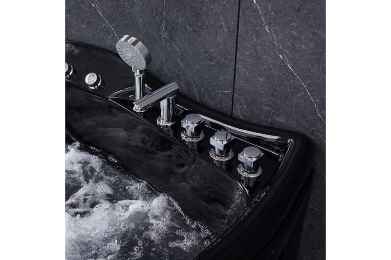 Bubbelbadkar Hörn 150x150cm Svart - Hus & renovering - Kök & bad - Badrum - Badkar - Bubbelbadkar & massagebadkar