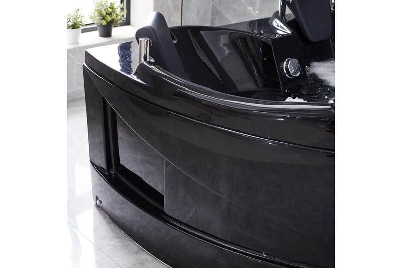 Bubbelbadkar Hörn 150x150cm Svart - Hus & renovering - Kök & bad - Badrum - Badkar - Bubbelbadkar & massagebadkar