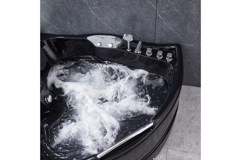 Bubbelbadkar Hörn 150x150cm Svart - Hus & renovering - Kök & bad - Badrum - Badkar - Bubbelbadkar & massagebadkar