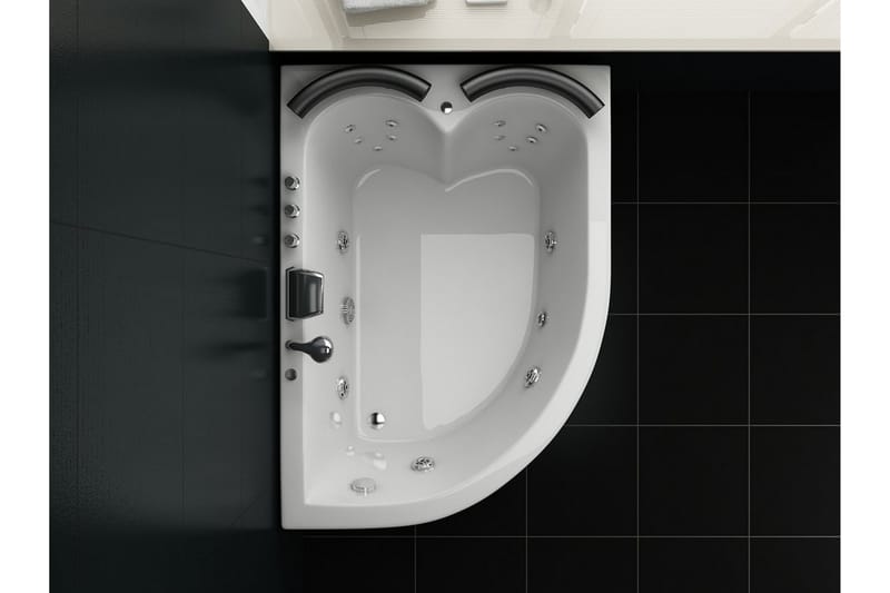 Paradiso Bubbelbadkar 155 cm - Vit - Hus & renovering - Kök & bad - Badrum - Badkar - Bubbelbadkar & massagebadkar