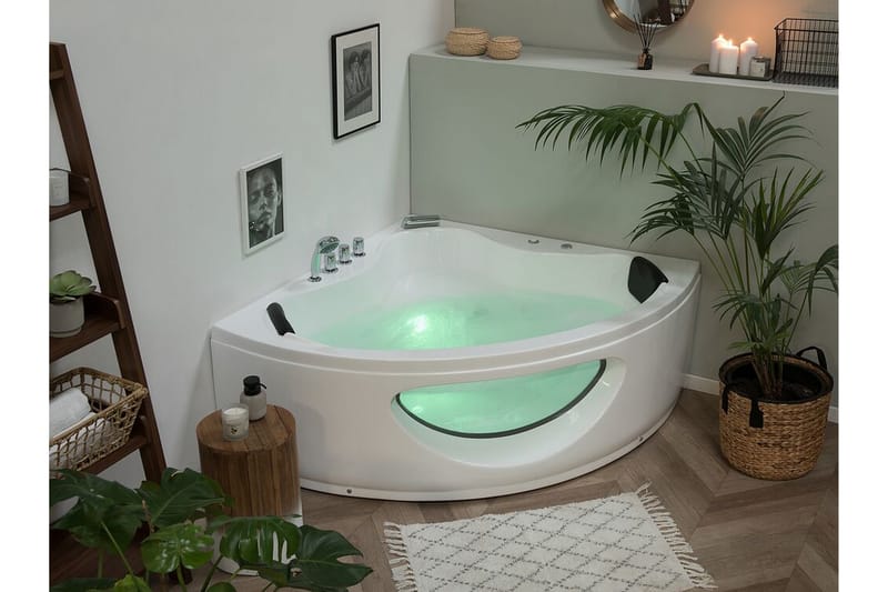 Titaguas Bubbelbadkar LED-belysning 146 cm - Vit - Hus & renovering - Kök & bad - Badrum - Badkar