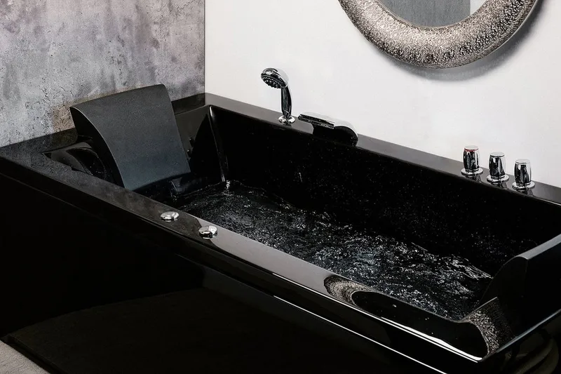Varadero Bubbelbadkar 183 cm - Svart - Hus & renovering - Kök & bad - Badrum - Badkar - Bubbelbadkar & massagebadkar