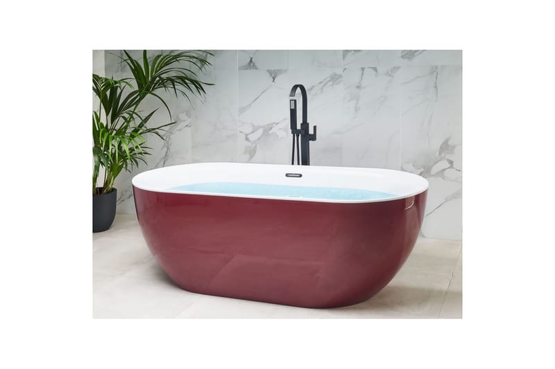 Badkar Carrera Röd/vit/silver, 80x170x58 cm - Röd/vit/silver, 80x170x58 cm - Hus & renovering - Kök & bad - Badrum - Badkar