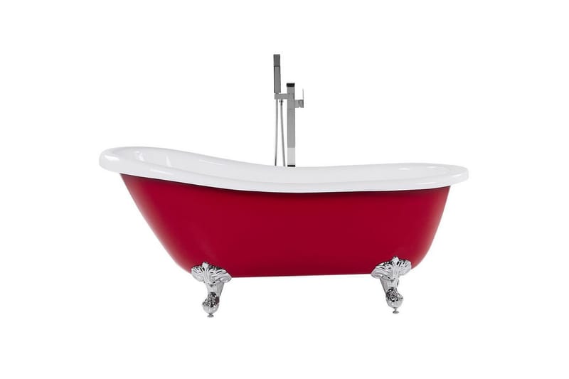 Badkar Cayman Röd/vit/silver, 76x170x76 cm - Röd/vit/silver, 76x170x76 cm - Hus & renovering - Kök & bad - Badrum - Badkar