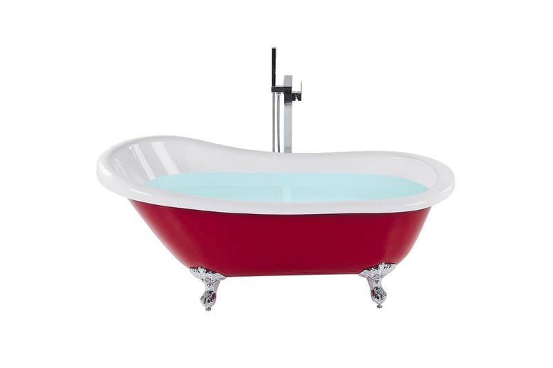 Badkar Cayman Röd/vit/silver, 77x153x74 cm, Röd/vit/silver, 77x153x74 cm