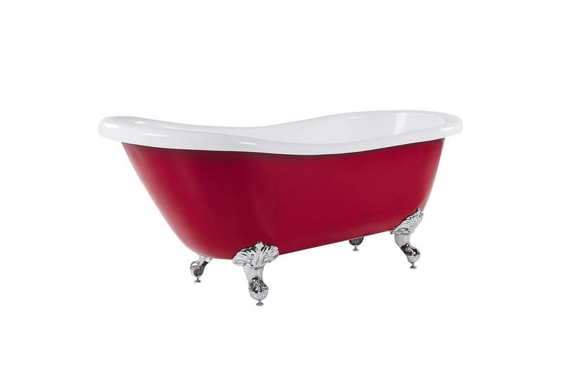 Badkar Cayman Röd/vit/silver, 77x153x74 cm - Röd/vit/silver, 77x153x74 cm - Hus & renovering - Kök & bad - Badrum - Badkar