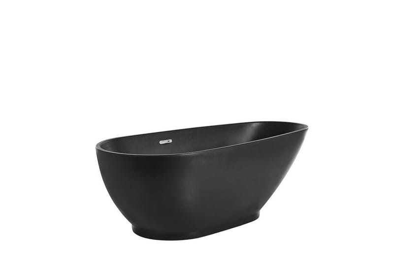 Fristående badkar 170 x 80 cm matt svart GUIANA - Svart - Hus & renovering - Kök & bad - Badrum - Badkar - Fristående badkar